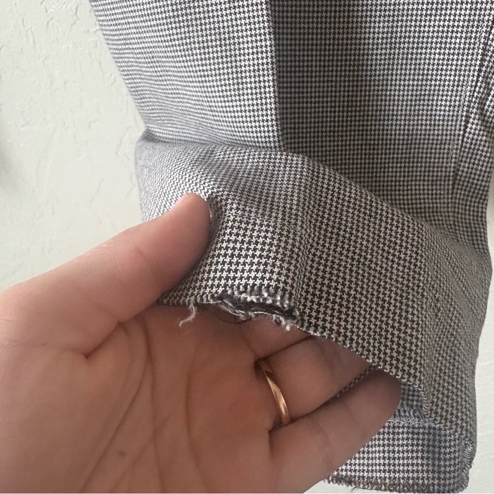 Vintage Checkered Cotton Black and White Trouser Pants 14P modern 12P - Picture 11 of 14